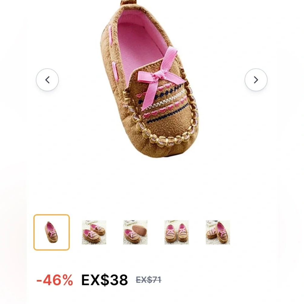 Weixinbury toddler girls slip on  loafers/moccasins